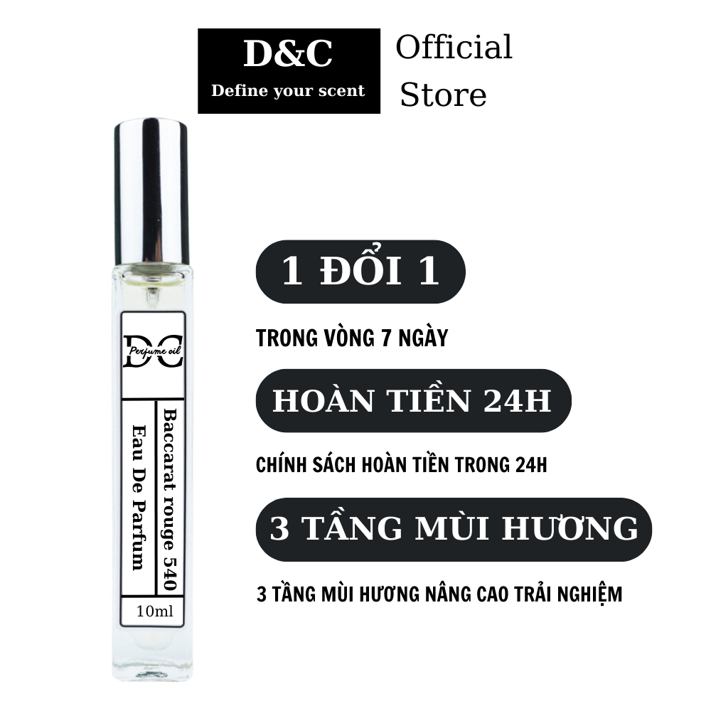 Tinh dầu thơm DC MFK Baccarat Rouge 540 Extrait SANG TRỌNG, TINH TẾ, CUỐN HÚT - 10ml | BigBuy360 - bigbuy360.vn