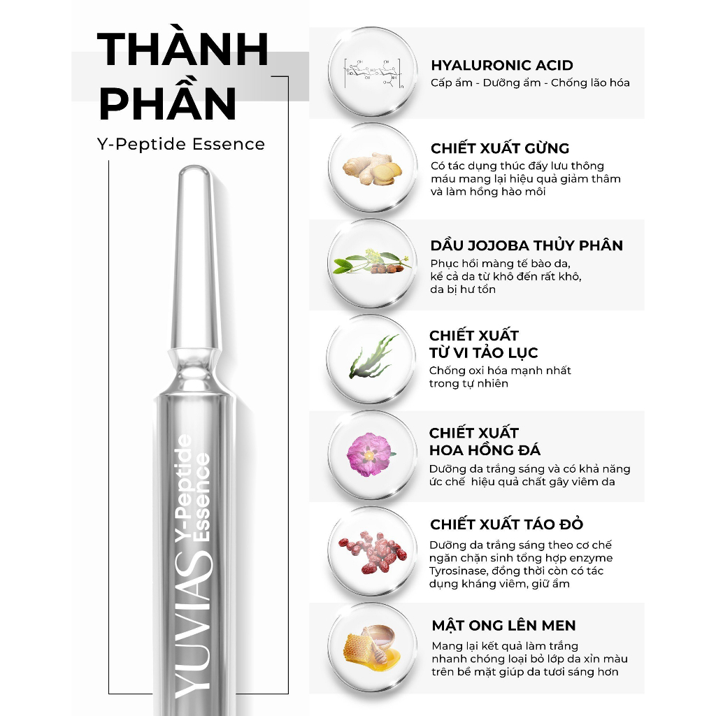 Tinh chất khử thâm làm hồng YUVIAS căng bóng, cấp ẩm sáng da 10ml