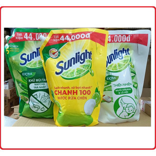  Nước Rửa Chén Bát Sunlight Thiên Nhiên Muối Khoáng & Lô Hội Túi 3.4kg 