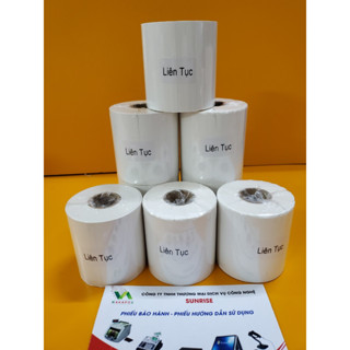[COMBO 10 CUỘN TO] Giấy In Bill k80 DÁN ĐƯỢC 30 mét- Giấy In Nhiệt K80 LIÊN TỤC có Keo Dán Nhãn[LIÊN TỤC BỰ 10 CUỘN]