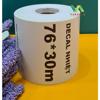  Giấy in đơn livestream K80x30 K76x30 in đơn hàng 76mm 80mm in tem nhãn dán sẵn lớp keo chốt đơn bán hàng máy cắt tự động 