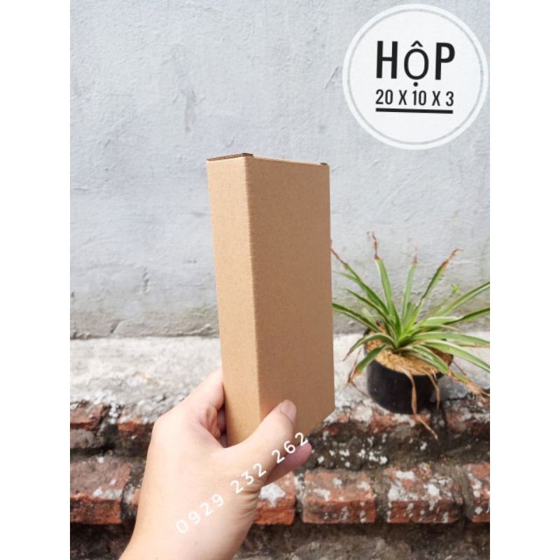 20x10x3 Hộp Carton Nắp Cài - Giá Sỉ 750đ