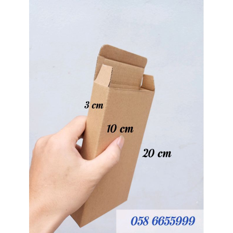 20x10x3 Hộp Carton Nắp Cài - Giá Sỉ 750đ