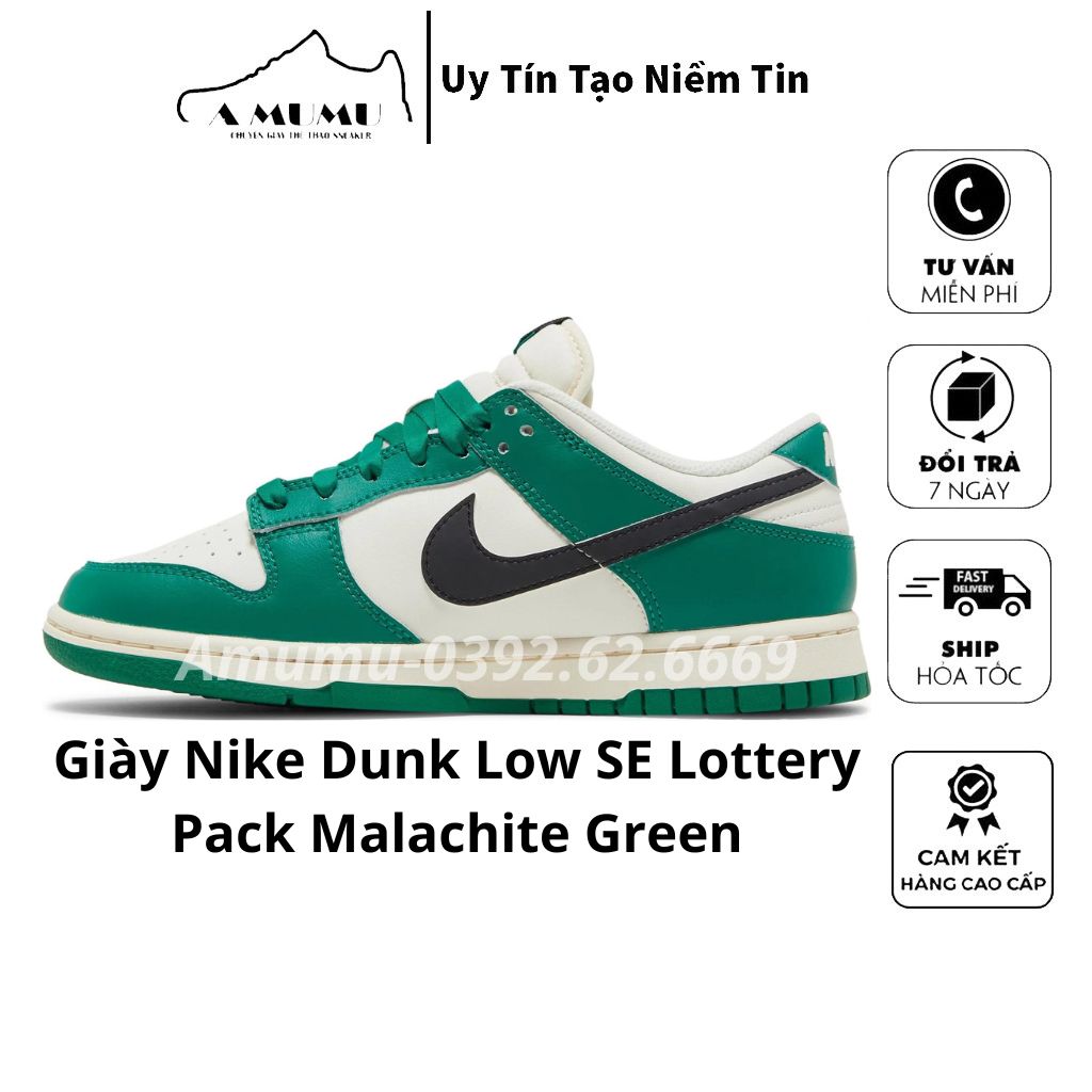 Giày SB Dunk Low Lottery Green - BẢN ĐẸP | Fullbox - kèm dây phụ