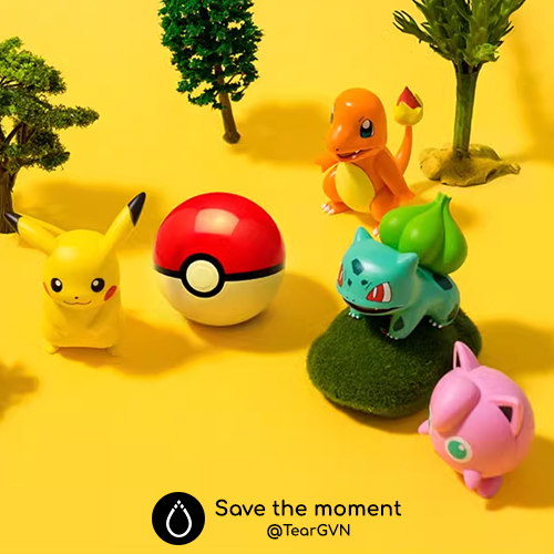 Mô hình Pokemon chính hãng  Pikachu, Psyduck, Bulbasaur, Squirtle, Charmander, Jigglypuff