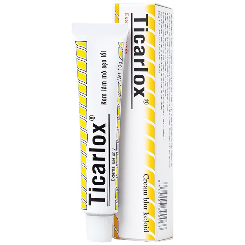 Kem bôi mờ sẹo Ticarlox tuýp 10g