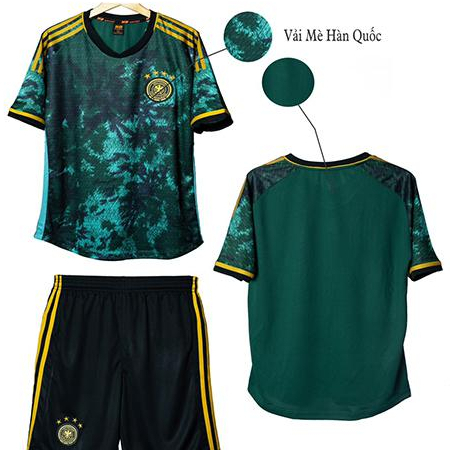 Quần áo bóng đá , đồ đá banh in tên số, in áo bóng đá theo yêu cầu, Đức xanh rêu thun mè, in logo miễn phí HUNGSPORT TN
