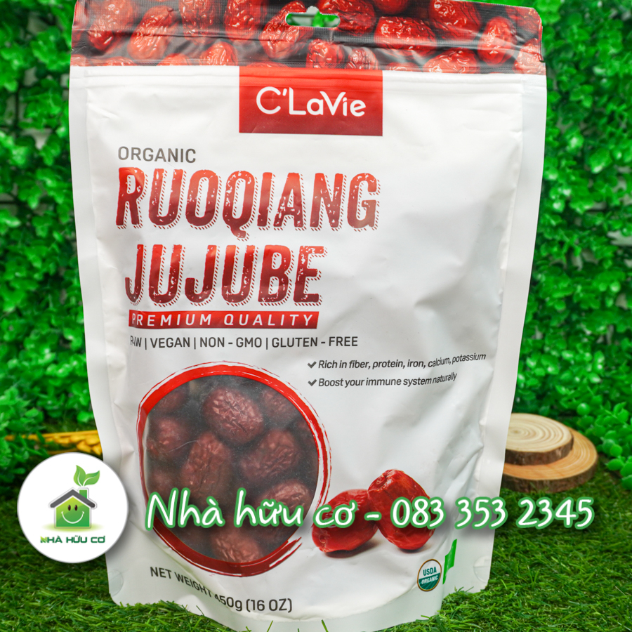 Táo đỏ ROUQIANG hữu cơ C'LAVIE 450g/100g - Date: 10/2024 - Nhà hữu cơ