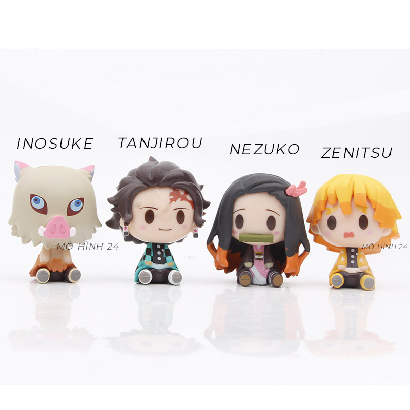 Móc khoá size to Kimetsu no Yaiba chibi Tanjirou Zenitsu Nezuko kamado anime Demon slayer manga cute dễ thương key