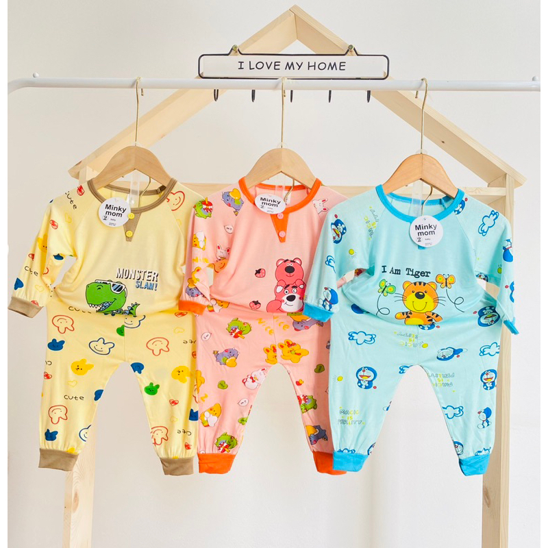 Bộ thun lạnh tay dài cho bé trai và bé gái cực đẹp 6-18kg