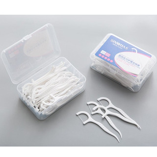 Hộp 50 chiếc tăm chỉ nha khoa , sợi chỉ mảnh xỉa răng