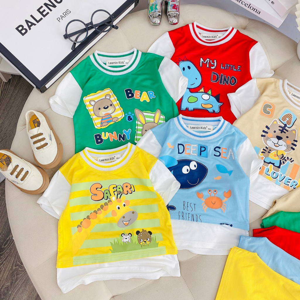 Sale !!! Đồ bộ bé trai bé gái Minky Mom Chính Hãng chất thun lạnh loại 1 cho bé 7-32kg