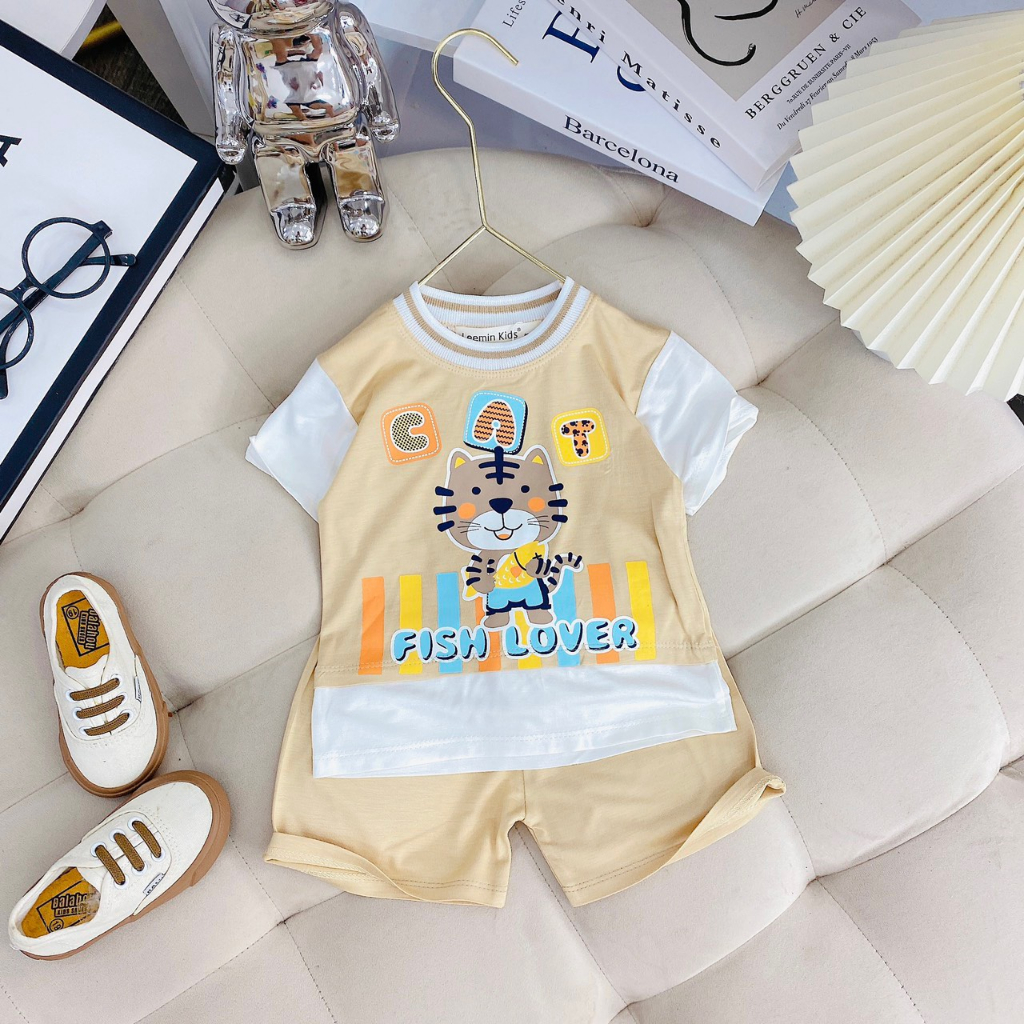 Sale !!! Đồ bộ bé trai bé gái Minky Mom Chính Hãng chất thun lạnh loại 1 cho bé 7-32kg