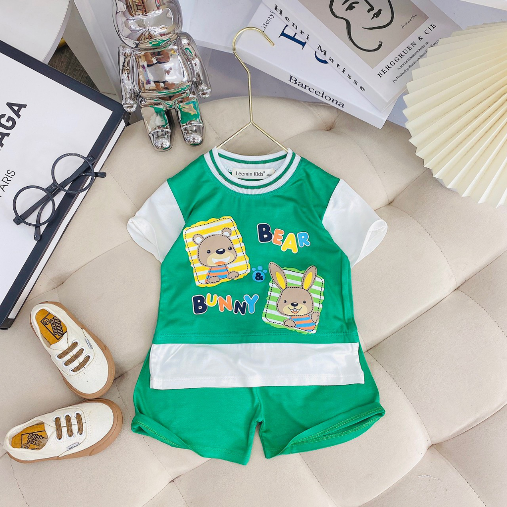 Sale !!! Đồ bộ bé trai bé gái Minky Mom Chính Hãng chất thun lạnh loại 1 cho bé 7-32kg