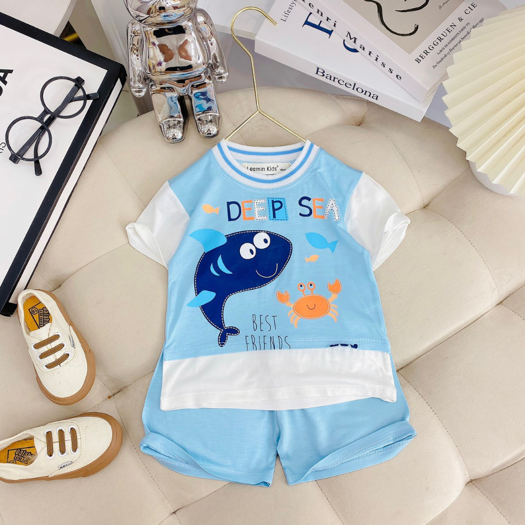 Sale !!! Đồ bộ bé trai bé gái Minky Mom Chính Hãng chất thun lạnh loại 1 cho bé 7-32kg