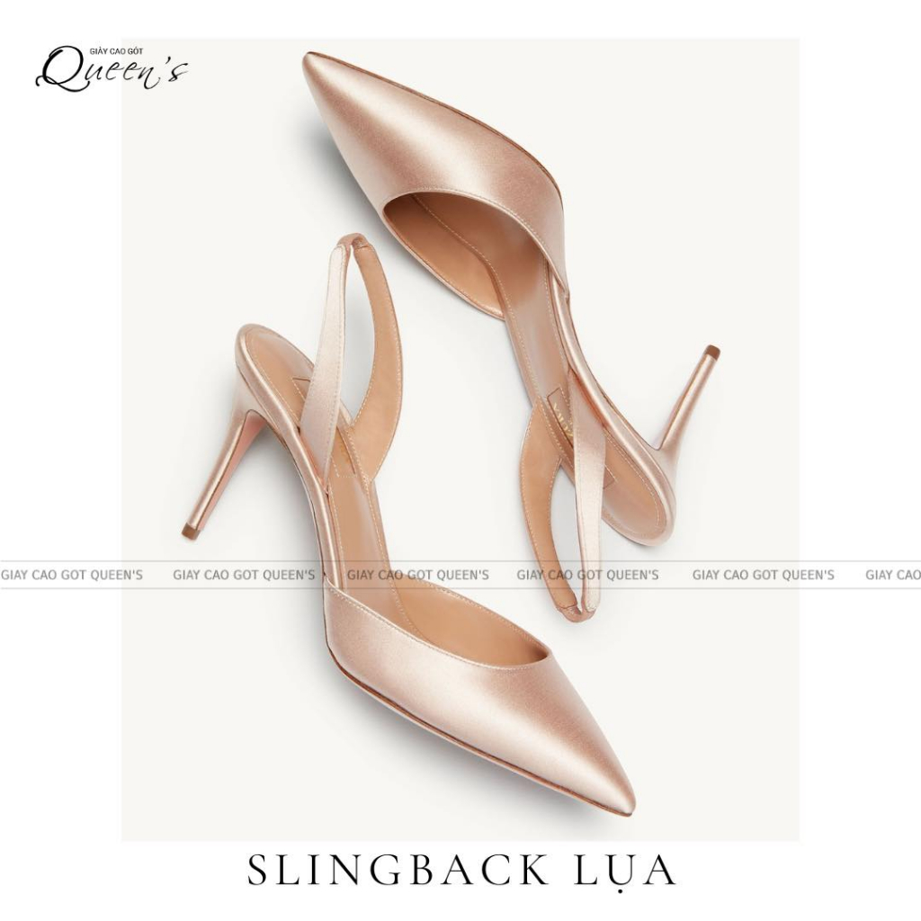 Giày cao gót SINGBACK LỤA, cao 7-9cm, chất liệu lụa êm chân, cao cấp