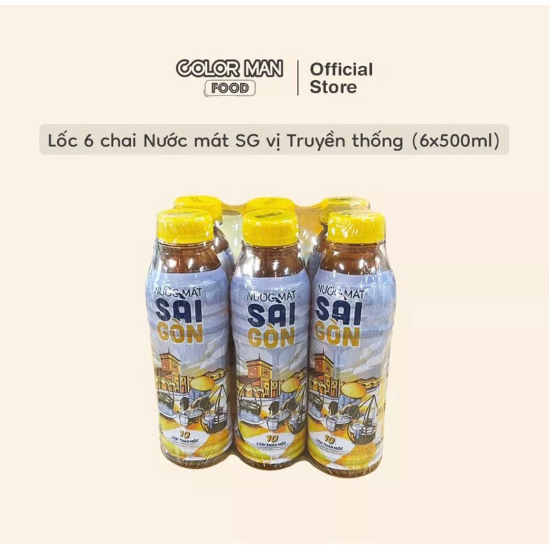 Lốc 6 chai Nước mát Sài Gòn 500ml