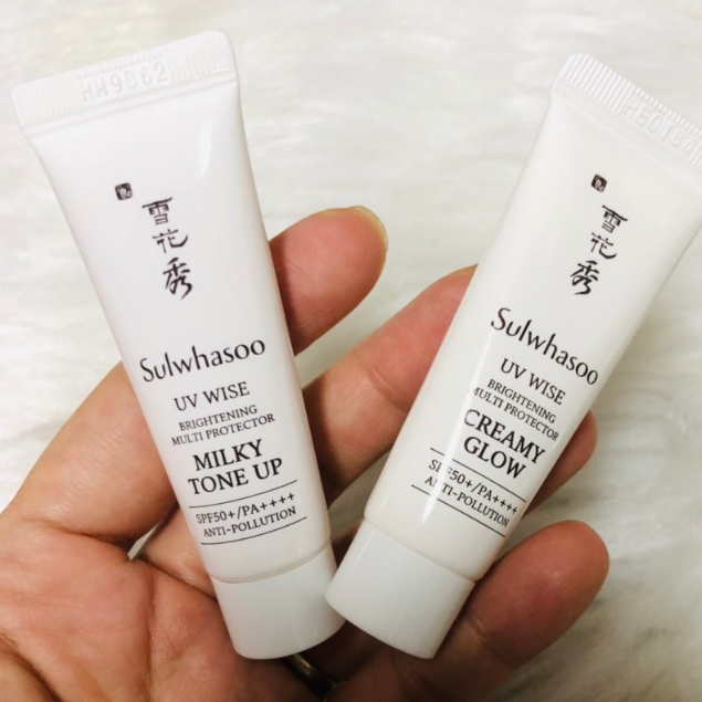 Kem Chống Nắng SULWHASOO UV Wise Brightening trắng da nâng tone MILKY TONE UP / CREAM