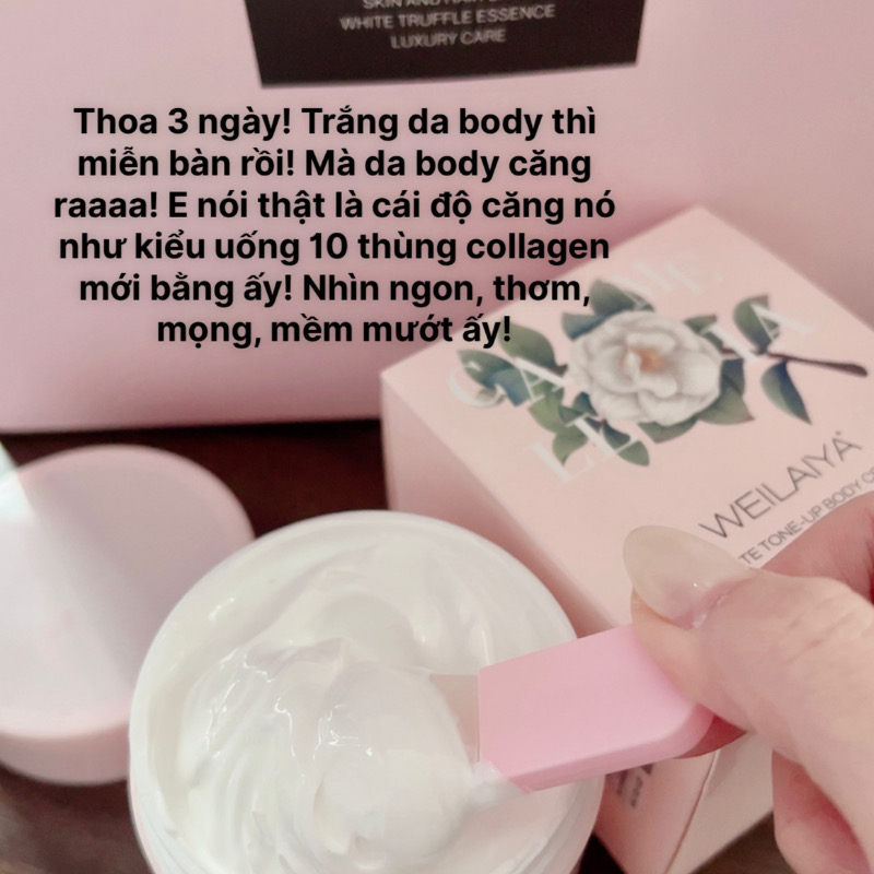 Kem body trắng da WEILAIYA dưỡng trắng da toàn thân, làm tươi da, nâng tông, chống nắng chỉ số SPF30, PA+++