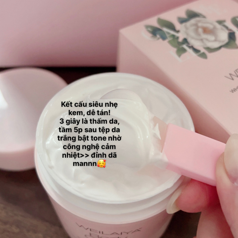 Kem body trắng da WEILAIYA dưỡng trắng da toàn thân, làm tươi da, nâng tông, chống nắng chỉ số SPF30, PA+++