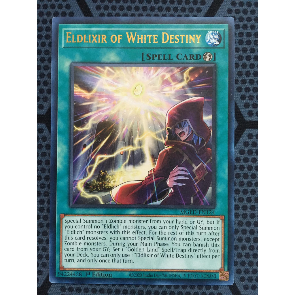 Bài yugioh - Eldlixir of White Destiny - MGED-EN124 - Rare 1st Edition
