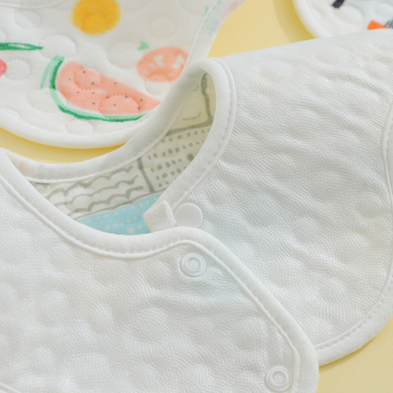 Yếm tròn 360 chống thấm cotton 4 lớp cao cấp bé trai bé gái - yếm ăn dặm