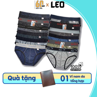 [ TẶNG VÍ ] COMBO 10 Quần Lót Nam Cotton Thoáng Mát Nhiều Lưng, Quần Sịp Nam Cao Cấp Thấm Hút Tốt Màu Tối Ngẫu Nhiên