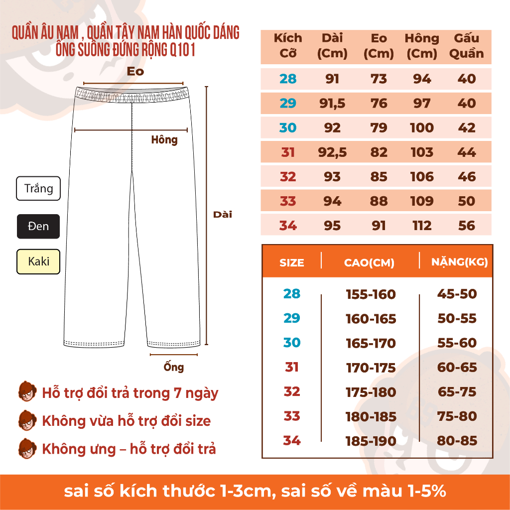 Quần Tây Nam, Quần Âu Nam Cao Cấp Vải Tuyết Hàn Dáng Ôm Hàn Quốc Trẻ Trung Vải Cotton Co Dãn Nhẹ Không Phai Màu Q101