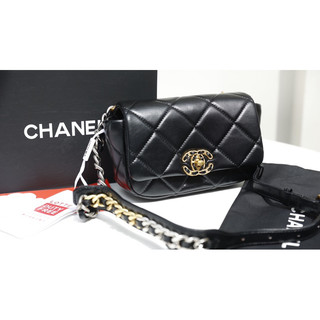Túi đeo chéo Cha.nel belt bag size 20cm chất da thật lambskin