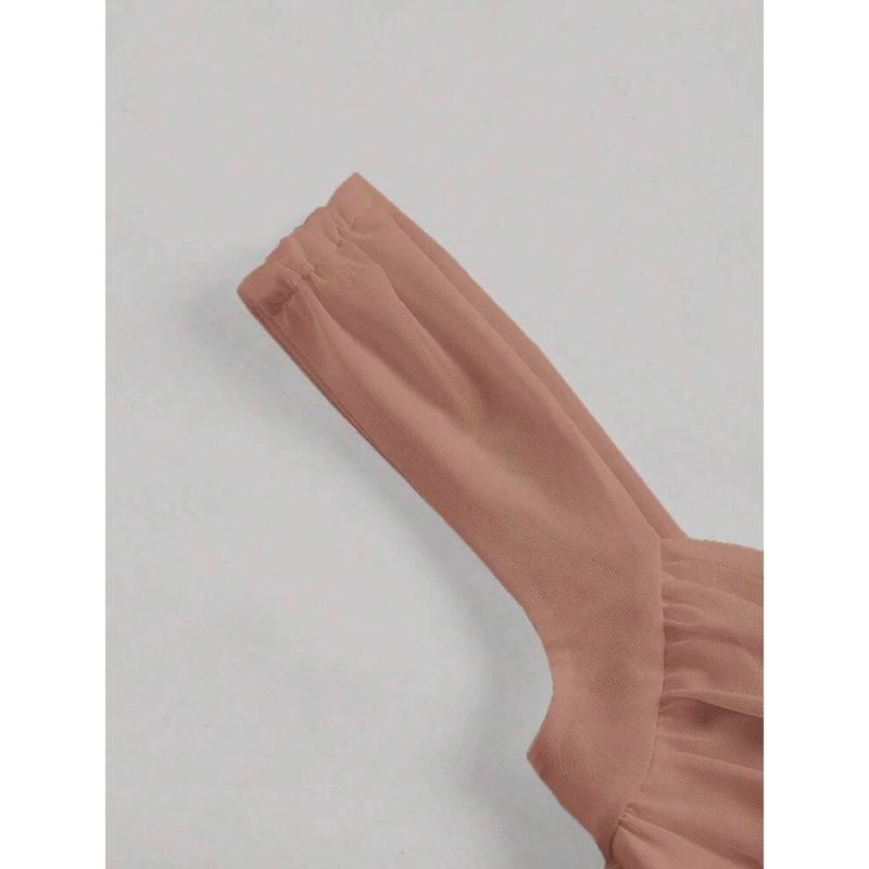 Áo 2 dây quai to thun lưới dúm ngực gấu bèo - 7 màu