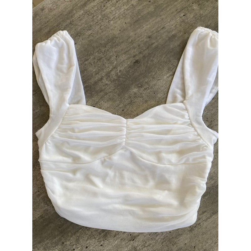 Áo 2 dây quai to thun lưới dúm ngực gấu bèo - 7 màu