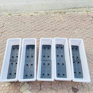 COMBO 5 Chậu Dài Trồng Rau size to dài 60x20x16cm, Chậu Trồng Hoa Ban Công, treo ban công chung cư tiêt kiệm diện tich
