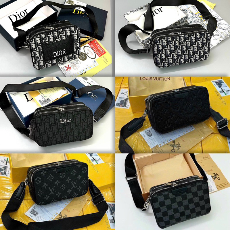 Túi đeo chéo dio , Lv , Gc nam nữ Fullbox hộp giấy thẻ , túi đeo vai mini