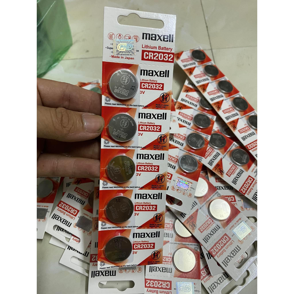 1 Vỉ 5 viên pin khiển Maxell CR2032 chính hãng