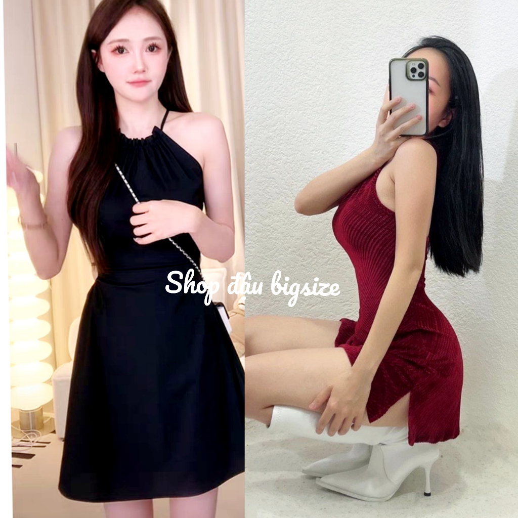 Đầm Yếm Bigsize(60kg Đến 95kg), Đầm Kiểu Body Tôn Eo Tôn Dáng Gợi Cảm MÃ G84