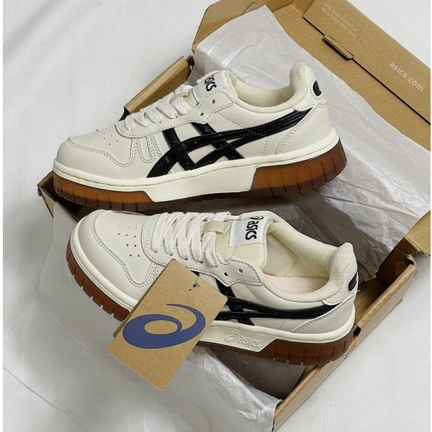 Giày sneaker _asics court mz cream black gum, giày _asics nam nữ cao cấp full box + bill