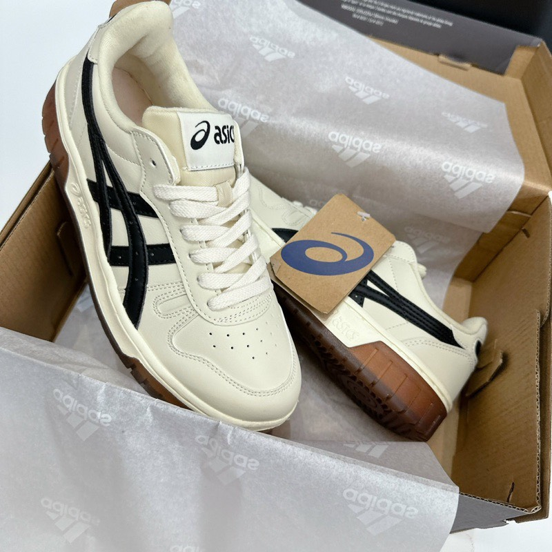 Giày sneaker _asics court mz cream black gum, giày _asics nam nữ cao cấp full box + bill