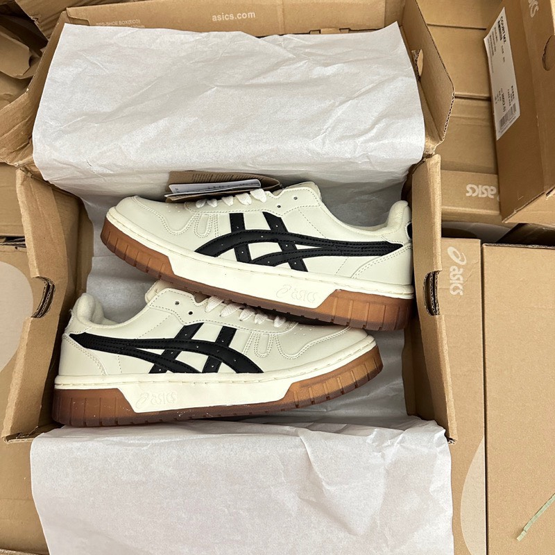 Giày sneaker _asics court mz cream black gum, giày _asics nam nữ cao cấp full box + bill