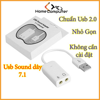 Cáp chuyển đổi, Cáp usb soud 7.1 có dây. chuyển từ usb ra (mic + audio) cho tai nghe, loa