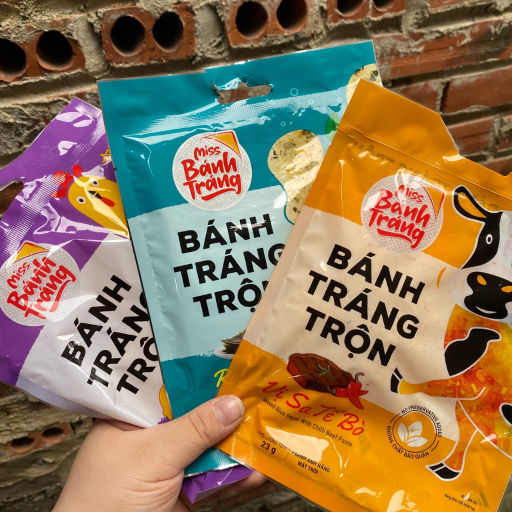 10 Gói Bánh tráng trộn 6 vị bánh tráng gà - bò - tôm - rong biến - chanh sả - phô mai Ăn cùng Bà Kim AVBAKI