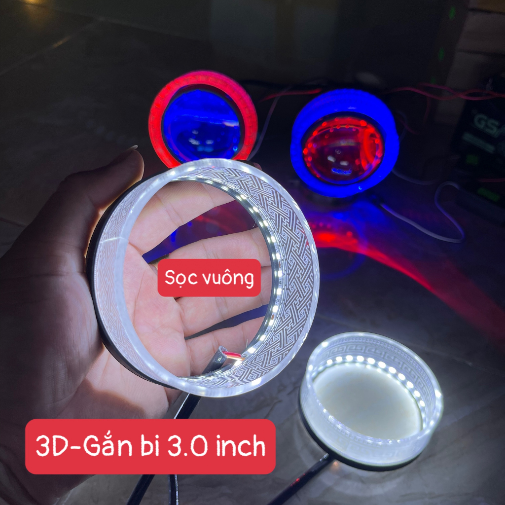 Vòng Thiên Thần 3D Khắc Hoạt Tiết Trang Trí gắn Bi 3.0 inch