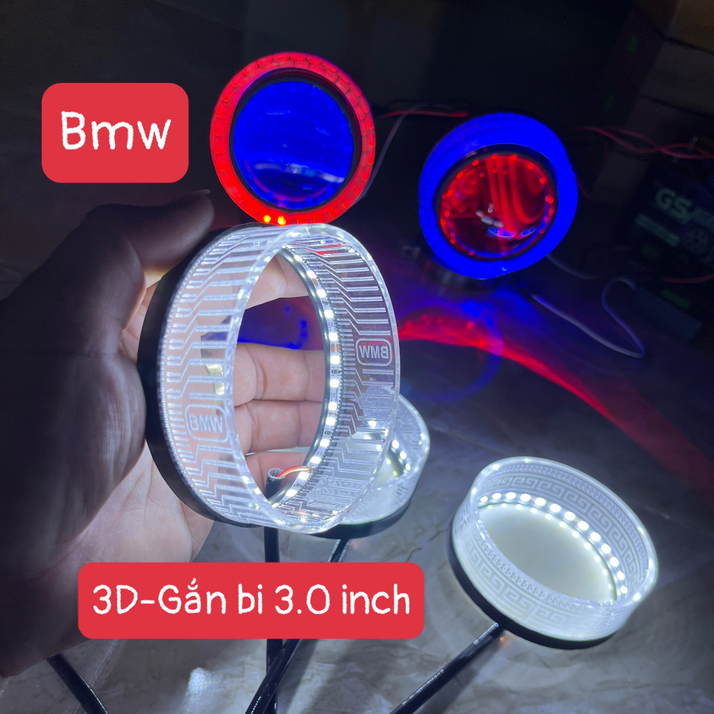Vòng Thiên Thần 3D Khắc Hoạt Tiết Trang Trí gắn Bi 3.0 inch