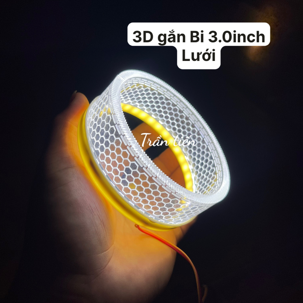 Vòng Thiên Thần 3D Khắc Hoạt Tiết Trang Trí gắn Bi 3.0 inch