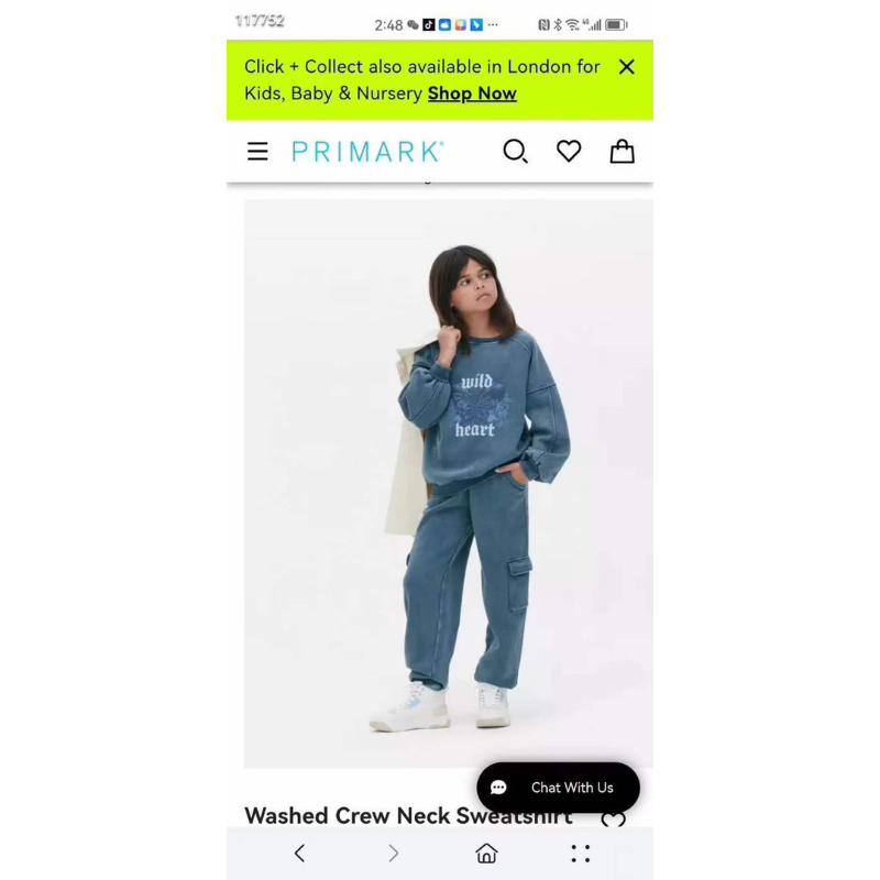 Bộ nỉ xanh bụi wildheart cho bé