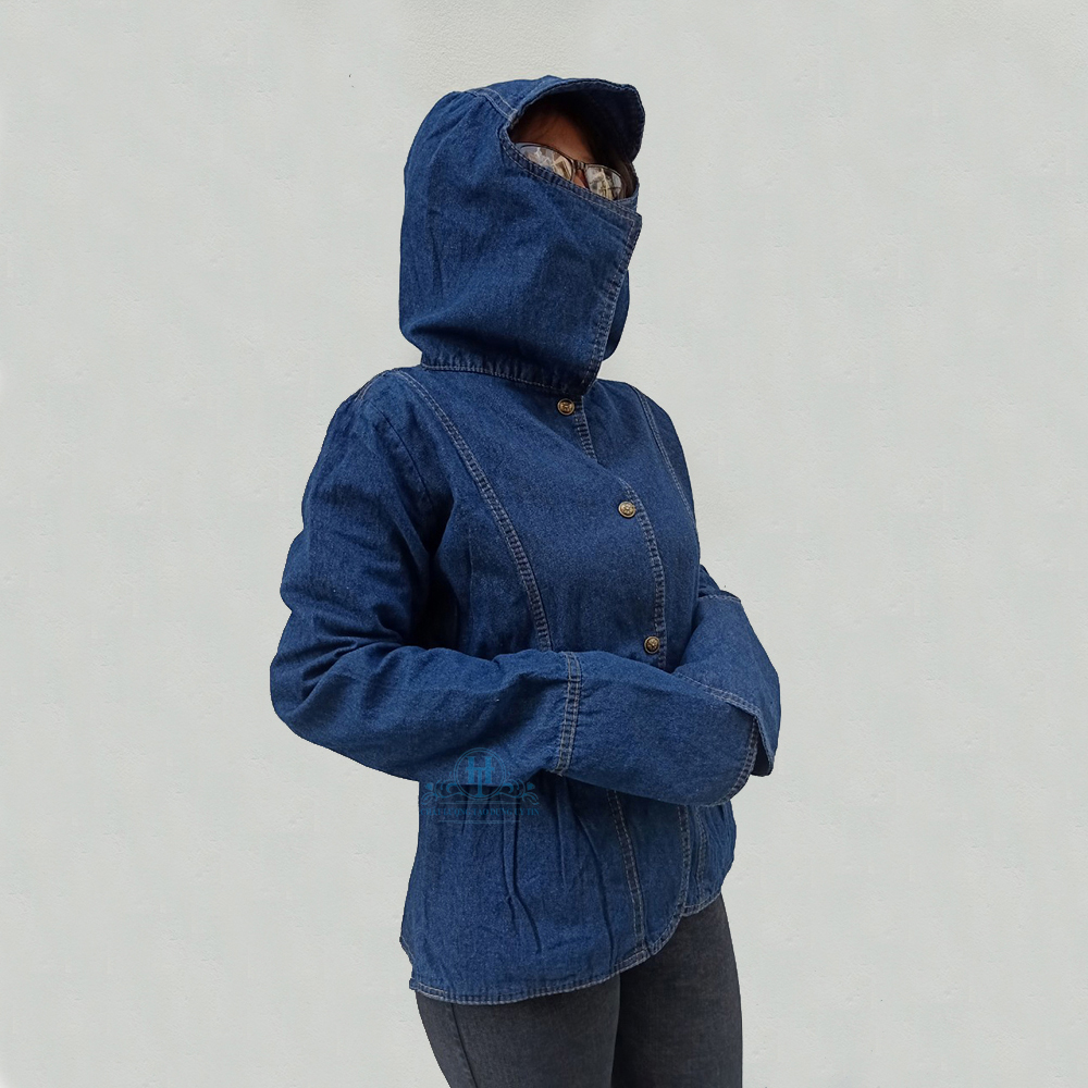 Áo chống nắng jean cao cấp, áo khoác nữ có mũ cho nữ dưới 90 kg AJHT01 H&T FASHION