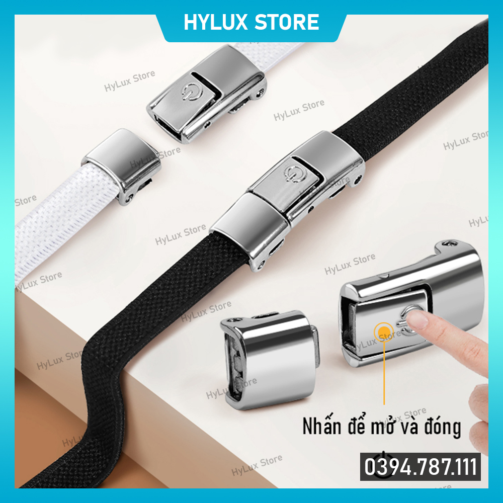 Dây Giày Móc Khóa Cài Co Giãn 8mm Không Cần Buộc Dây - Dây Giày Thông Minh