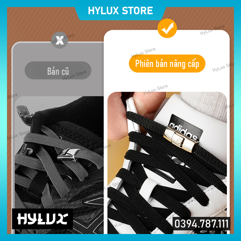 Dây Giày Móc Khóa Cài Co Giãn 8mm Không Cần Buộc Dây - Dây Giày Thông Minh