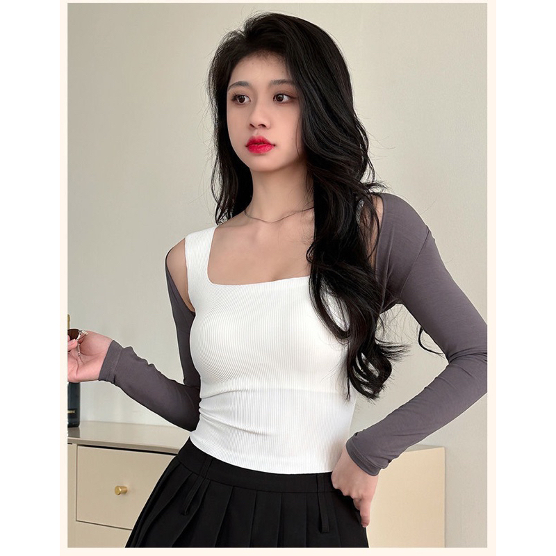 Áo bra su tăm nữ có đệm ngực, áo 2 dây bản to dáng ngắn croptop mềm mát form ôm gon trơn basic thời trang hot trend