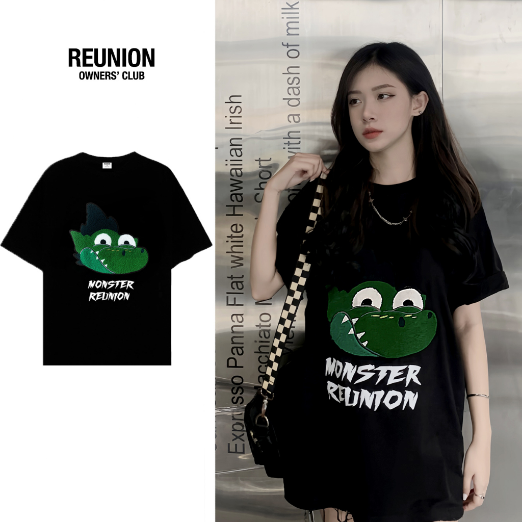 Áo Thun REUNION R'DINOSAUR Thêu Xù Cao Cấp