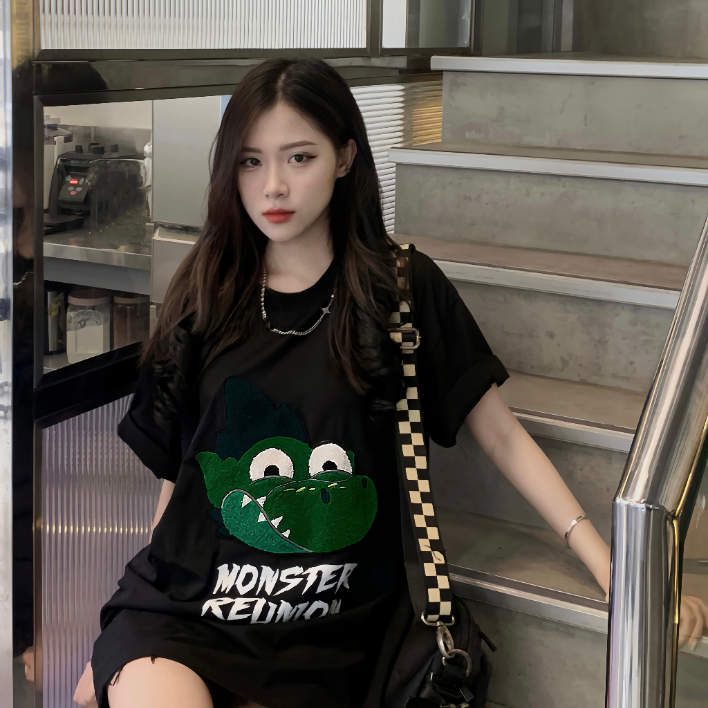 Áo Thun REUNION R'DINOSAUR Thêu Xù Cao Cấp